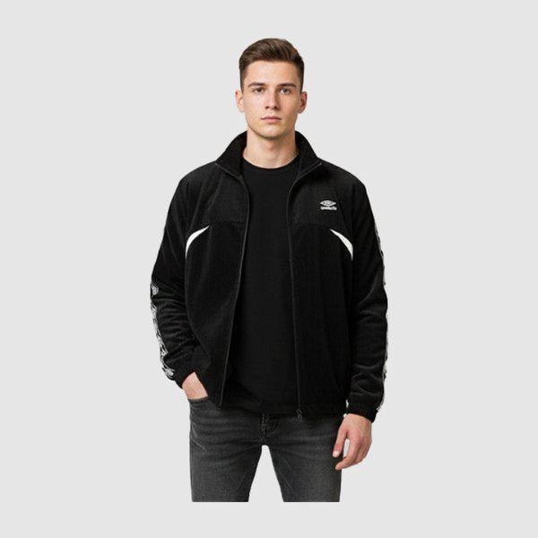 カラーブロックワッフルトラックジャケットUR124CFT11-BLK0