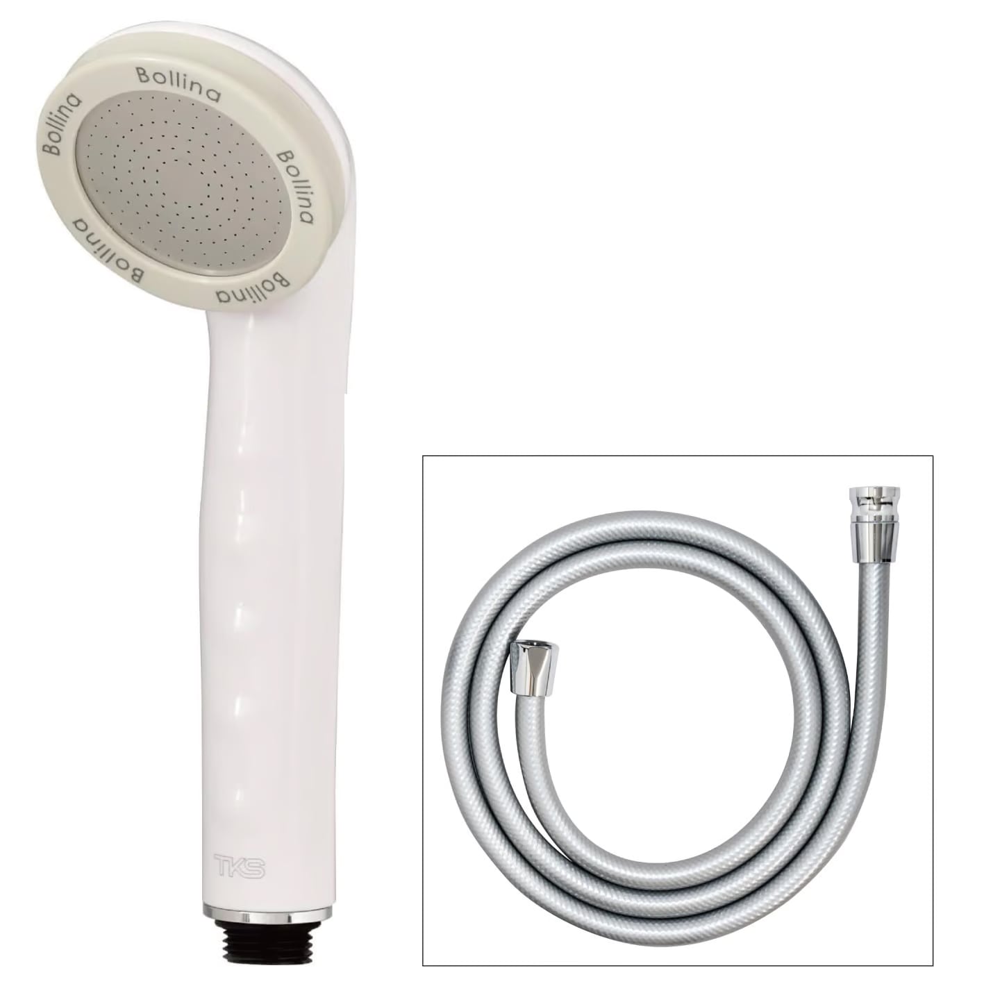 【ライトターン機能ホース付】ボリーナワイドホワイト シャワーヘッド ウルトラファインバブル マイクロナノバブル