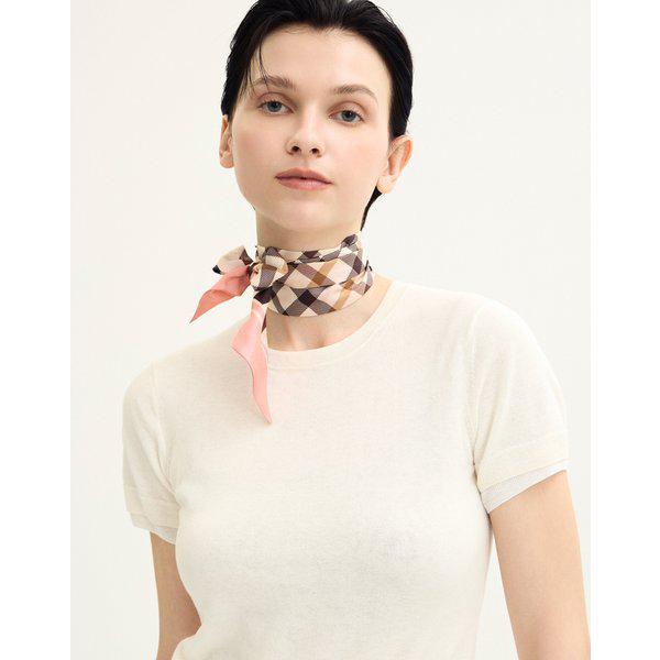 [26SS] [スカーフ] ピンクストライプシルクスカーフ DCSC6E989P2