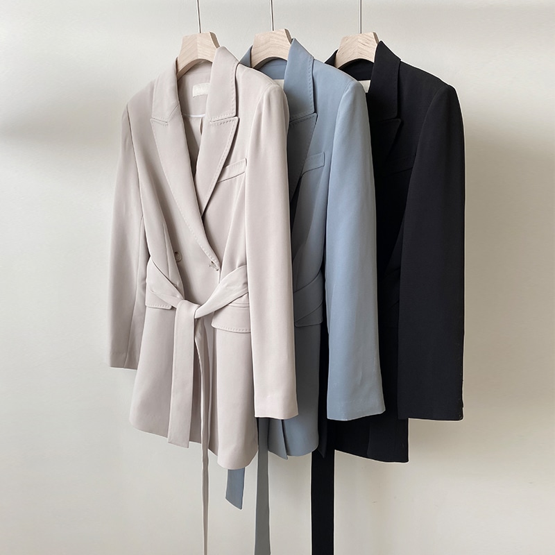 シンプル スーツ 女性 アウター 秋服 韓国ファッション 韓国コーデ ジャケット 秋コート
