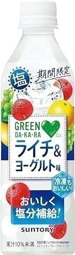 サントリー GREEN DA・KA・RA 塩ライチ&ヨーグルト(冷凍兼用) 490ml×24本 ペットボトル