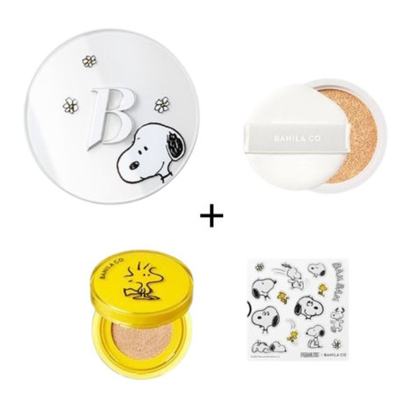 [スヌーピーエディション]カバーリシャス アルティメット ホワイトクッション限定企画(クッション+リフィル+ミニクッション+ステッカー)6種択1