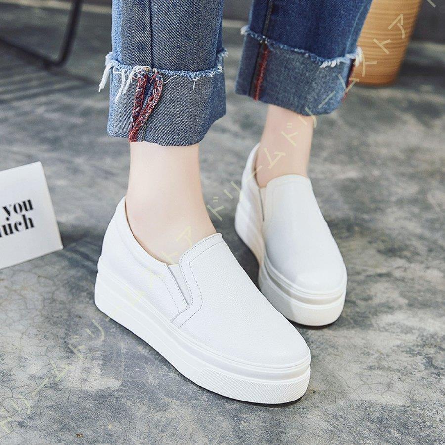 夏の新着商品 厚底 スニーカー スリッポン 厚底 本革 スリッポン レディース 歩きやすい 黒 疲れない スリッポンレディース 春夏秋冬 白 スリッポン厚底 厚底スニーカー 店舗をフォローしてクーポン