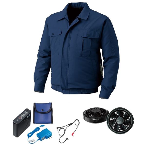 KU90720 空調服 ポリ製 屋外作業用 FAN2300B/LISUPER1 ダークブルー 3L