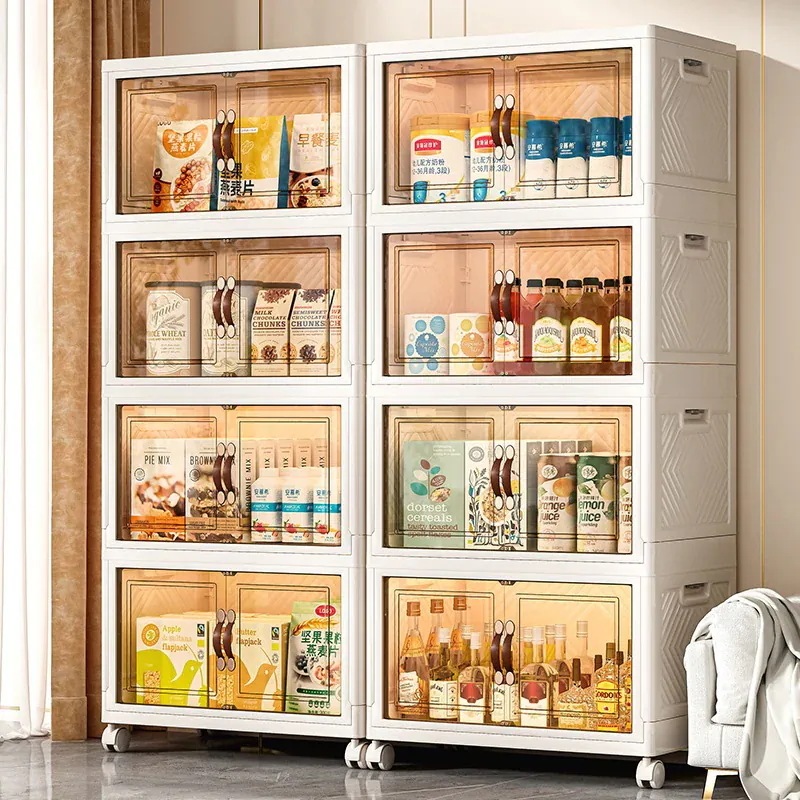 収納ボックス 家庭用設置不要収納キャビネット ベビー子供服おもちゃ収納キャビネット 折りたたみ式プラスチック収納キャビネット