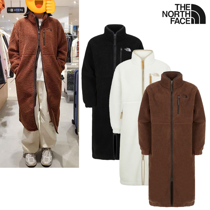 25FW 新作 再入荷 NC4FR85 WS TEDDY FLEECE COAT ロング丈 ふわふわ あったか 軽量 防風 フルジップ スタンドカラー ポケット デイリー コーデ提案 ソックス パンツ