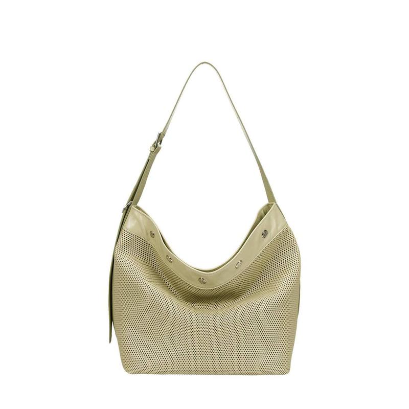 Perfec Button Up Net Hobo L (パーフェク ボタン アップ ネット ホーボー ラージ) セージグリーン