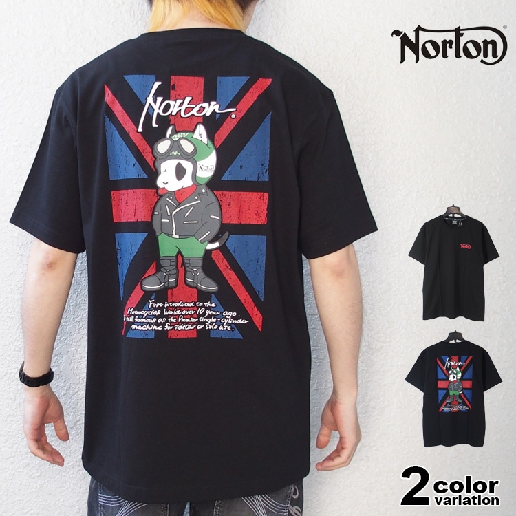 Tシャツ 半袖 ユニオンジャックジェームス プリント メンズ 大きいサイズ ブラック バイカー 252n1032b