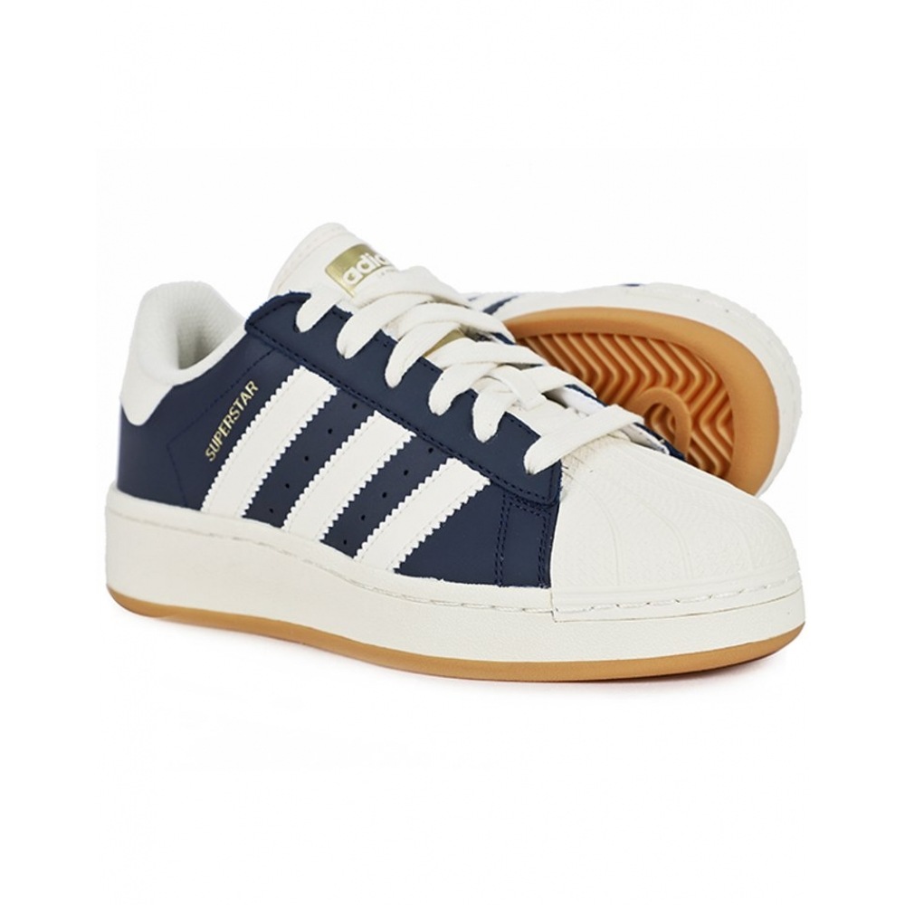 アディダススーパースタースニーカー XLG W ナイトインディゴクリーム