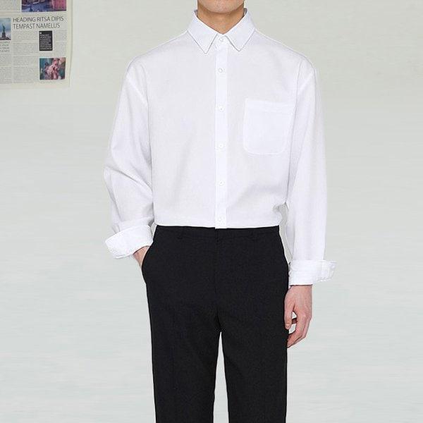 メンズ オーバーサイズ シャツ リンクルフリー ビッグサイズ 男性 しわ防止 長袖 ワイシャツ_ISSH05_2