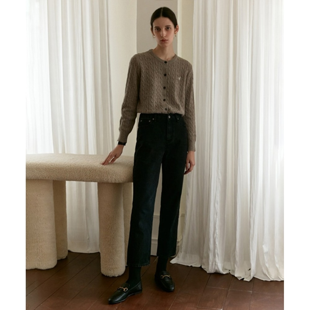 DEPOUND スリムストレートデニムパンツ【ダークグレー】