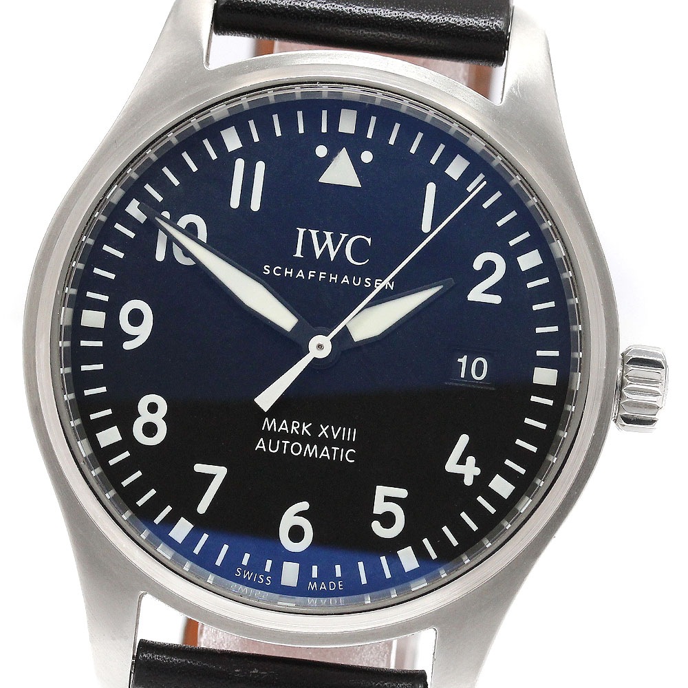 IWC IWC SCHAFFHAUSEN IW327001 パイロットウォッチ マークXVIII デイト 自動巻き メンズ 保証書付き_958602【中古】