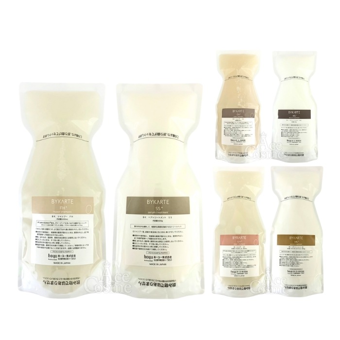 バイカルテ リペアシャンプー FH+ CH+ UH+ 600ml&セラムトリートメント SS+ MS+ HS+ 600g セット レフィル 選べる3type