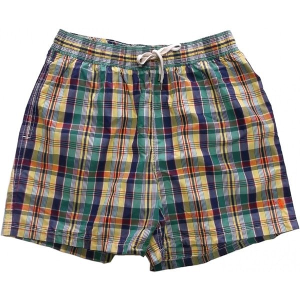 海水パンツ 水着 インナー付き チェック グリーン PR6-040