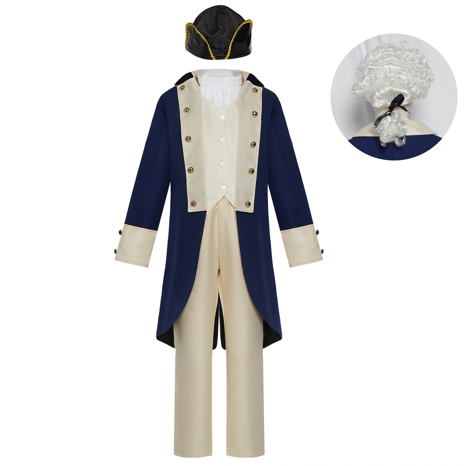 【2026新作-1783】子供男性大統領はドレスハロウィーン蒸気パンク制服コスプレ服を演じます