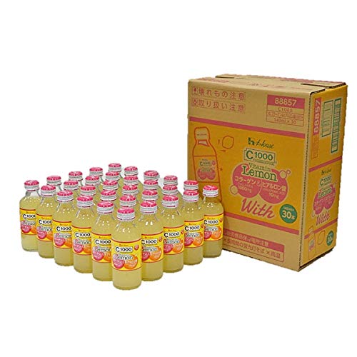 限定ハウスウェルネスフーズ C1000 ビタミンレモン コラーゲン&ヒアルロン酸 With 140ml30本