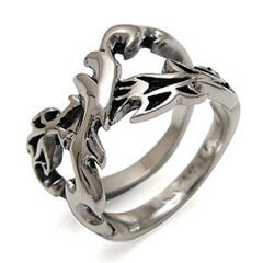 送料無料！ r0449 シルバーリング シルバーアクセサリー 注目されるカッコ良さトライバルクロスリ