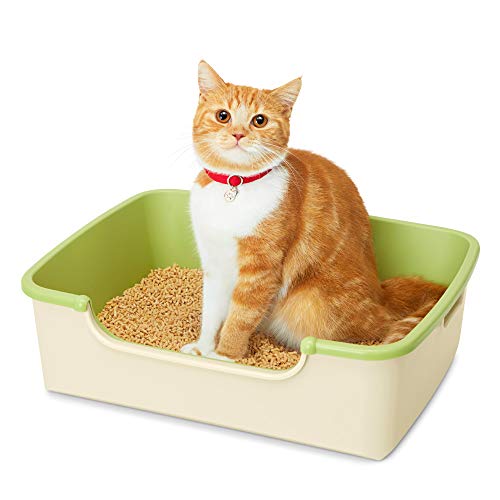ニャンとも清潔トイレセット 約1か月分チップシート付 猫用トイレ本体 シンプルタイプ ライトベージュ 成猫用