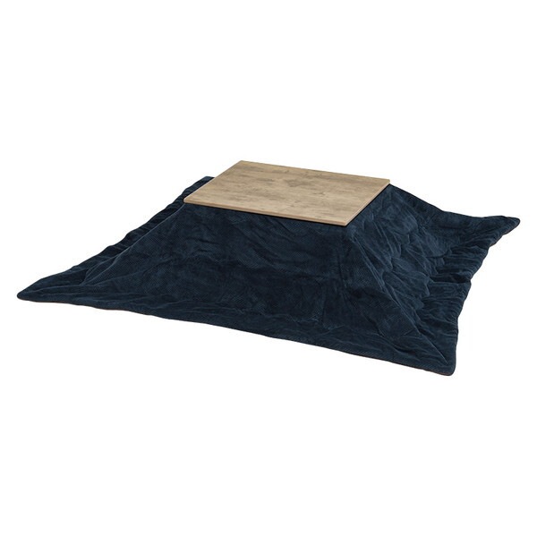 アルテナ7560ANA + ビケ7560NV こたつ + うす掛け布団 2点セット アンティークナチュラル/ネイビー メーカー直送