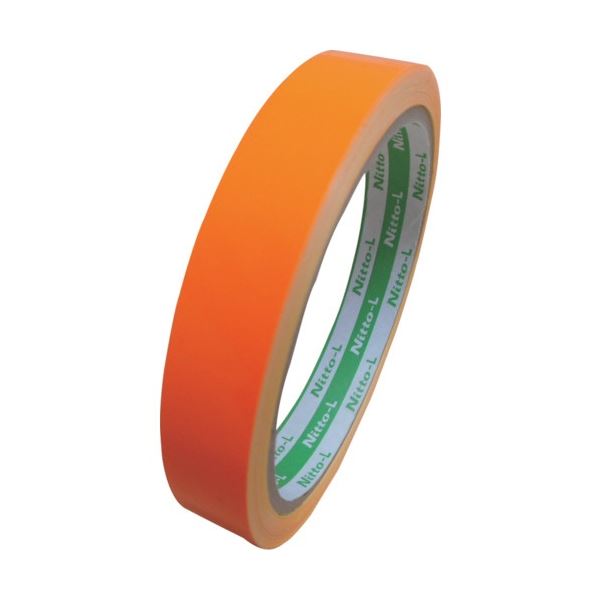 （まとめ）日東エルマテリアル 蛍光テープ 15mmx5m オレンジ LK-15OR 1巻[x5]