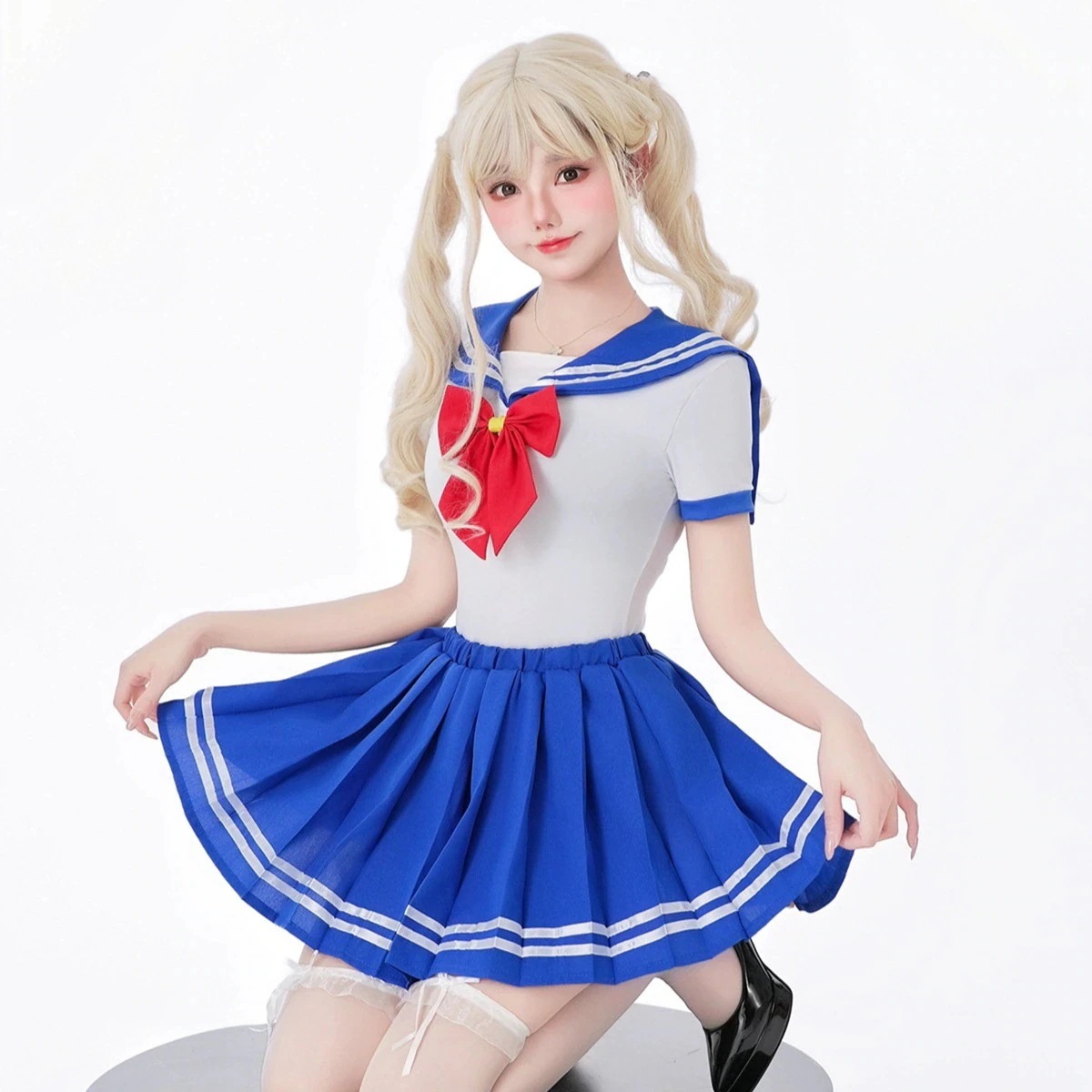 日韓セクシーなギャル連体服半スカート美少女戦士コスプレ演技服cos学生セーラー服