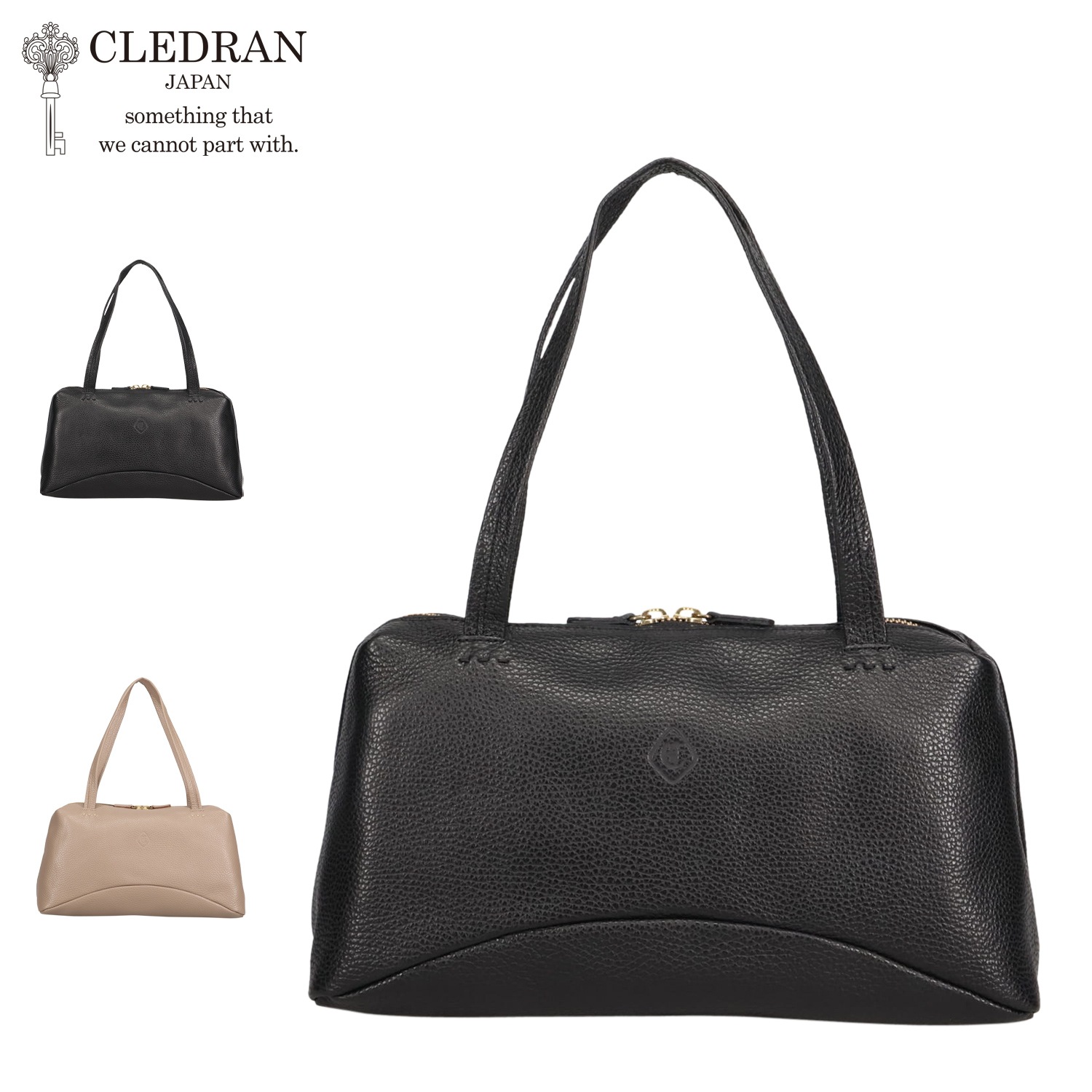 ボストンバッグ サイエ レディース 本革 小さめ 軽量 ブラック ベージュ 黒 CL-3360