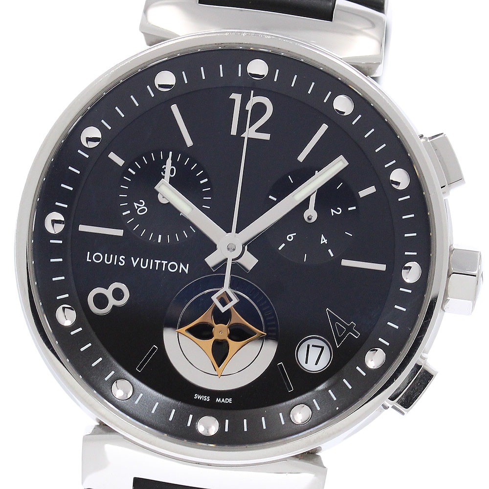 ルイ・ヴィトン LOUIS VUITTON Q8D11 タンブール ムーンスターGM クロノグラフ クォーツ メンズ _958168【中古】