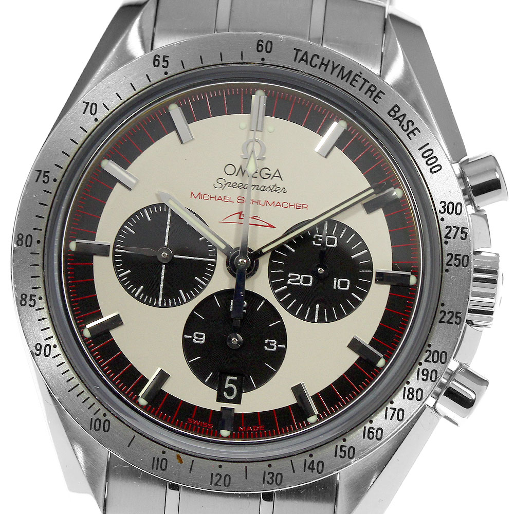 オメガ OMEGA 3853.32 スピードマスター シューマッハ レジェンド 世界限定500本 自動巻き メンズ 良品 箱保証書付き_798584【中古】