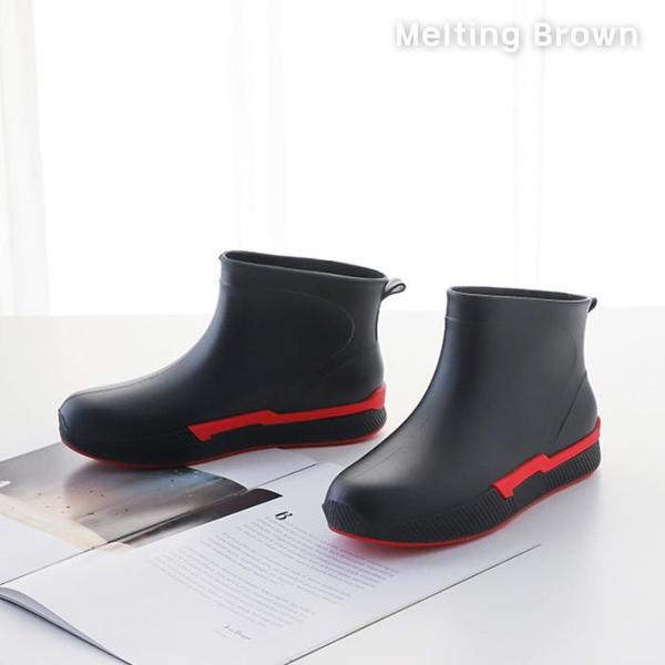 女性カジュアル夏ショートレインブーツ 2cm