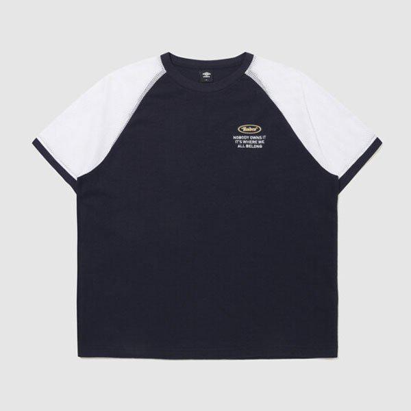 クリスピー・タスラン・メッシュ・ハイブリッド半袖Tシャツ UR211CRS50 DVY