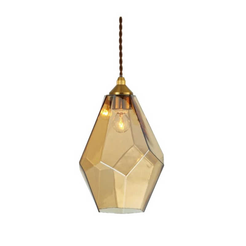 インターフォルム　LED照明 ペンダントライト 電球色 LED電球付属 Lapiss(ラピス) アンバー　LT-4074AM