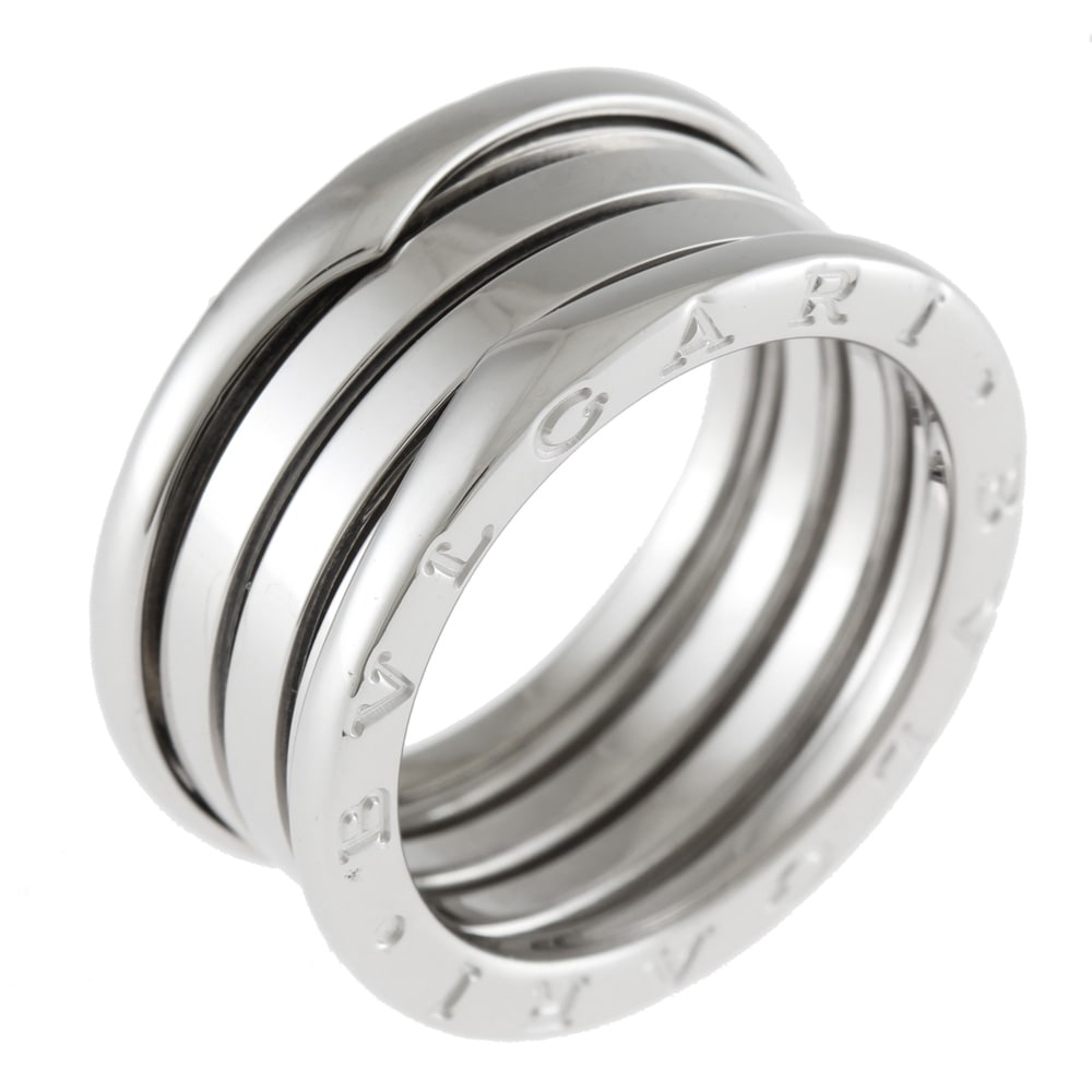 ブルガリ B-zero.1 ビーゼロワン 4バンド リング 指輪 17号 18金 K18ホワイトゴールド BVLGARI 中古 美品