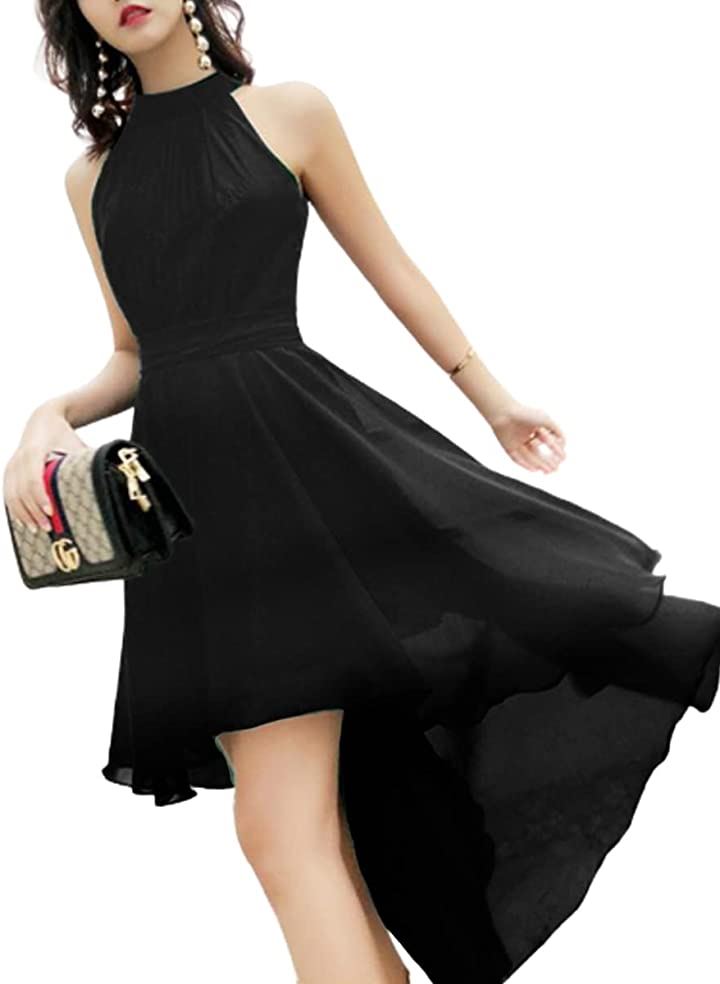 ノースリーブ ワンピース ドレス XLサイズ(ブラック, XL)