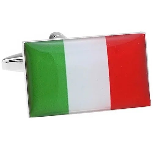 カフスボタン イタリア 国旗 カフス カフリンクス