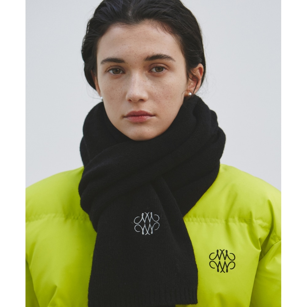 ニック&ニコールニコールプレミアムウールマフラー_ブラック 7,427円