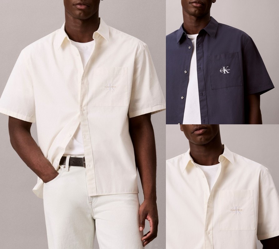 Washed Poplin Short-Sleeve Shirt (4RG102G)
