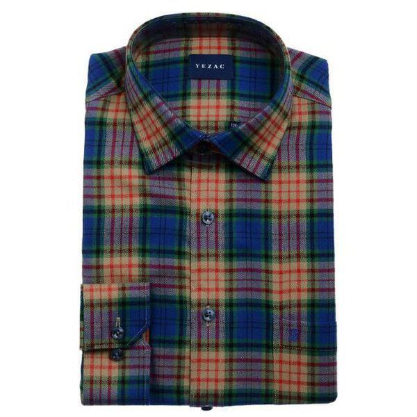 YJEWBR136_ビッグチェック柄起毛一般フィット長袖