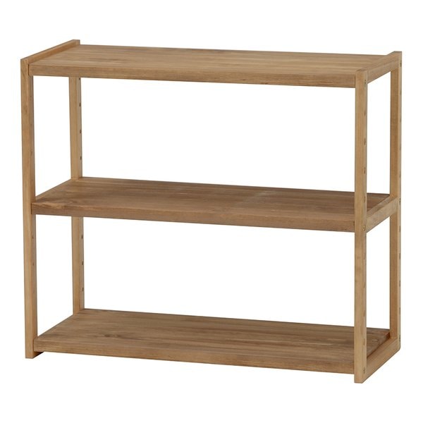 ラック ライトブラウン・幅75×奥行28×高さ65cm 3段タイプ MCC-6141LBR