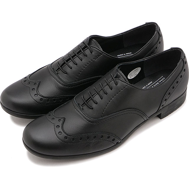 ショセ トラベルシューズ TRAVEL SHOES by chausser レディース ウィングチップ レースアップシューズ [TR-004 ] 靴 日本製 生活防水 ビブラムソール ブラック BL