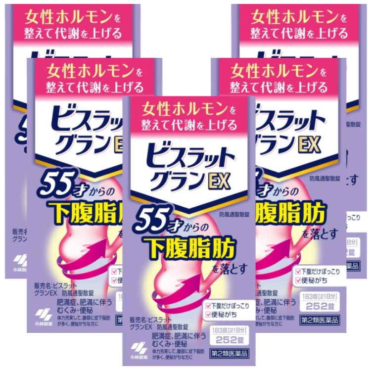第2類医薬品 5個セット 小林製薬 ビスラットグランEX 252錠 防風通聖散錠