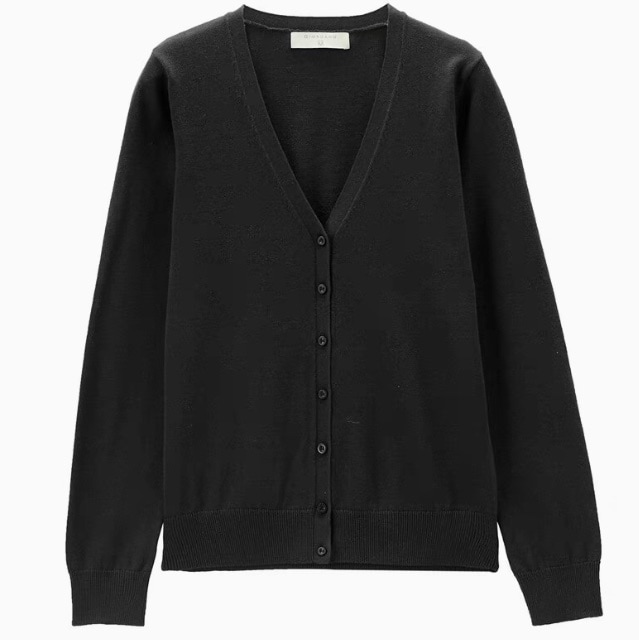 レディース トップス ニット カーディガン 羽織 前開き 長袖 Vネック きれいめ シンプル 上品 おしゃれ こなれ感 抜け感 キュート クラシカル カレッジ風 学生風 ベーシック ナチュラル 無地