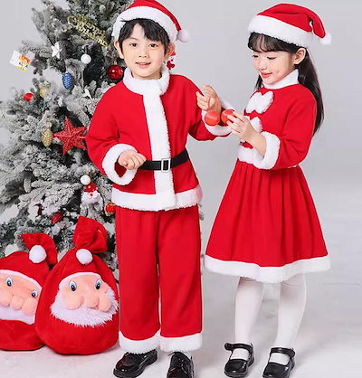 25大人気先発25 女の子 サンタコスム クリスマス コスプレ サンタ服 サンタコスプレ 子供
