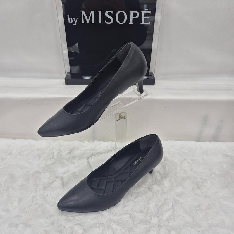 By 女性 ベーシック ミドルヒール パンプス 112HT131DS004 BLACK 1 JJ