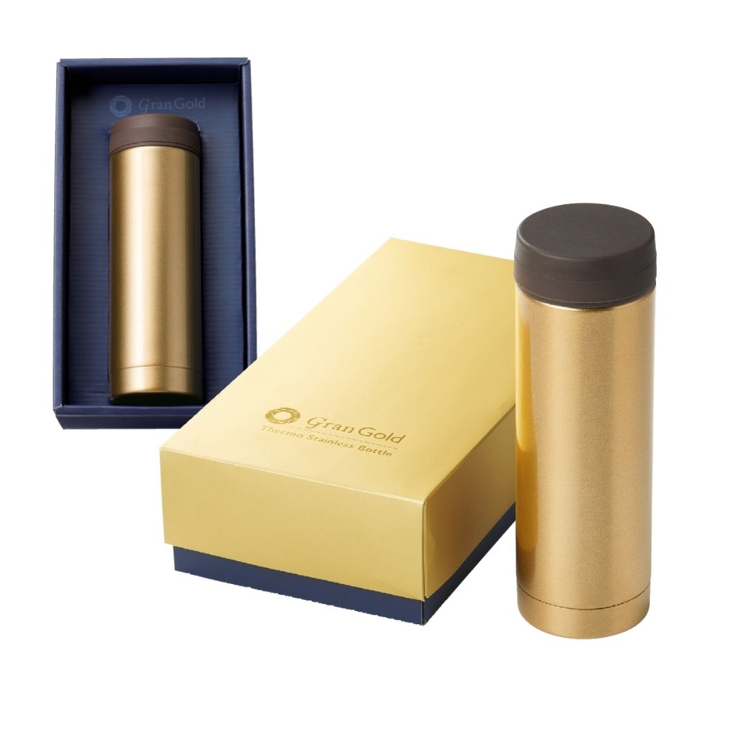 【40個】グランゴールド真空保冷温ボトル 高級タンブラー ステンレスボトル ギフト向け 310ml 保冷保温ボトル プレゼント 上司への贈り物 金色ボトル 敬老の日 父の日ギフト