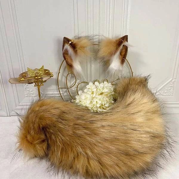 コスプレ道具 狼 おおかみ 尻尾 耳 手作り もこもこ 文化祭 学園祭 パーティー COSPLAY コスチューム アクセサリー ハロウィン cosplay用 耳追加可 ds124zezet2