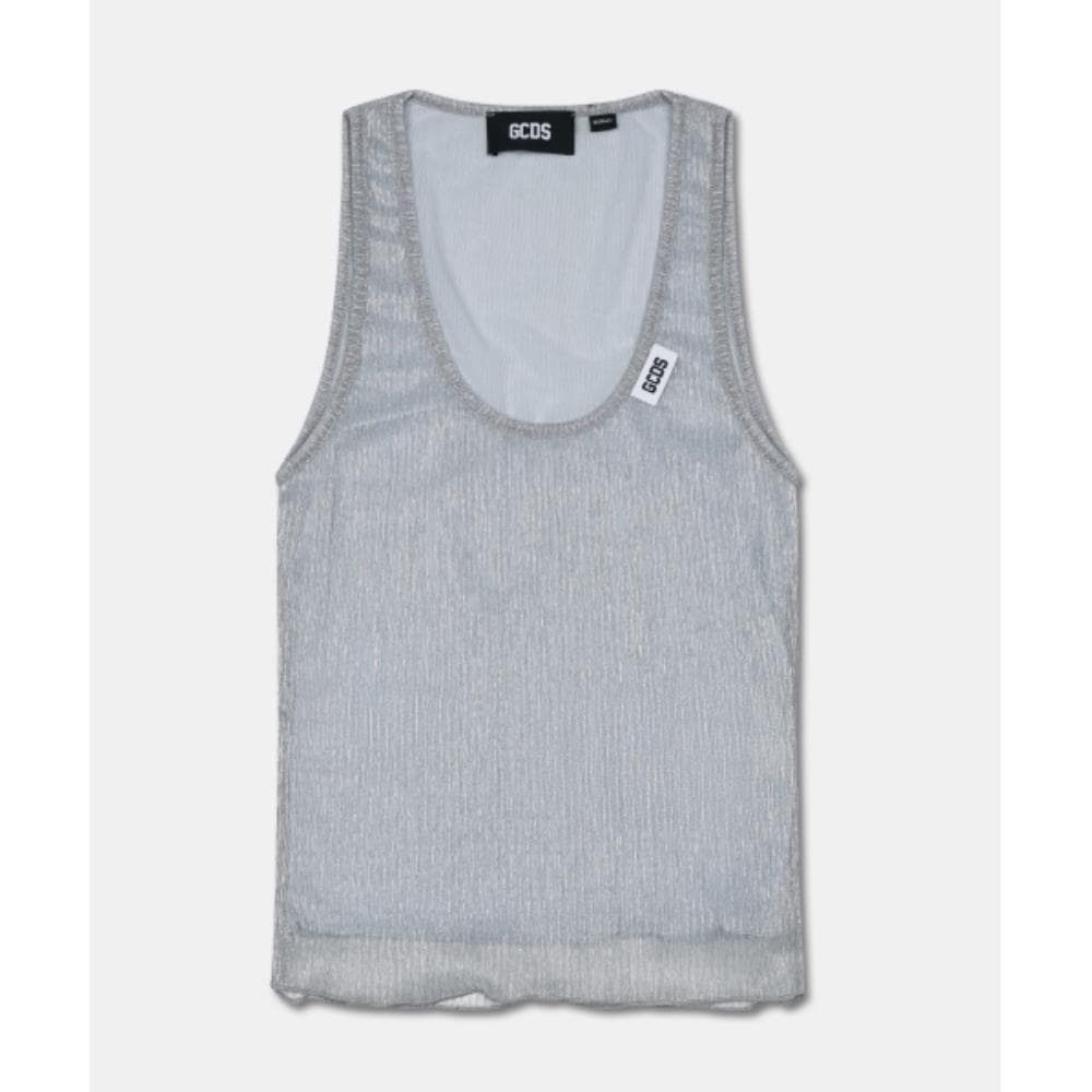GCDS ROUCHES KNIT TANK TOP DKPAA21030SI