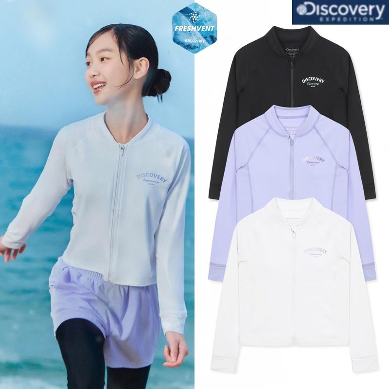 25SS 女児フレッシュベントエッセンシャルフルジップラッシュガード DKSW57053
