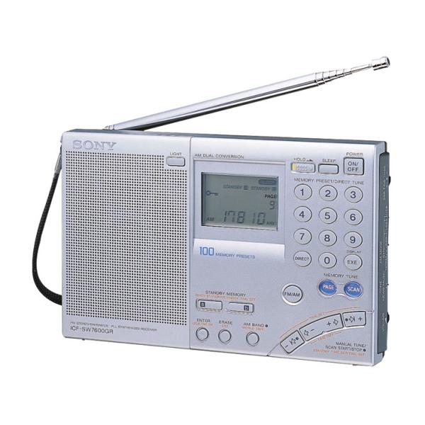 新品未開封品 SONY 短波ラジオ ICF-SW7600GR FMステレオ/LW/MW/SW PLLシンセサイザーレシーバー 100-240V 海外向け