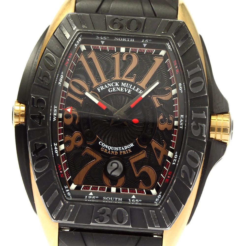 フランクミュラー FRANCK MULLER 8900SCGP コンキスタドール グランプリ デイト 自動巻き メンズ 箱保証書付き_719736【中古】