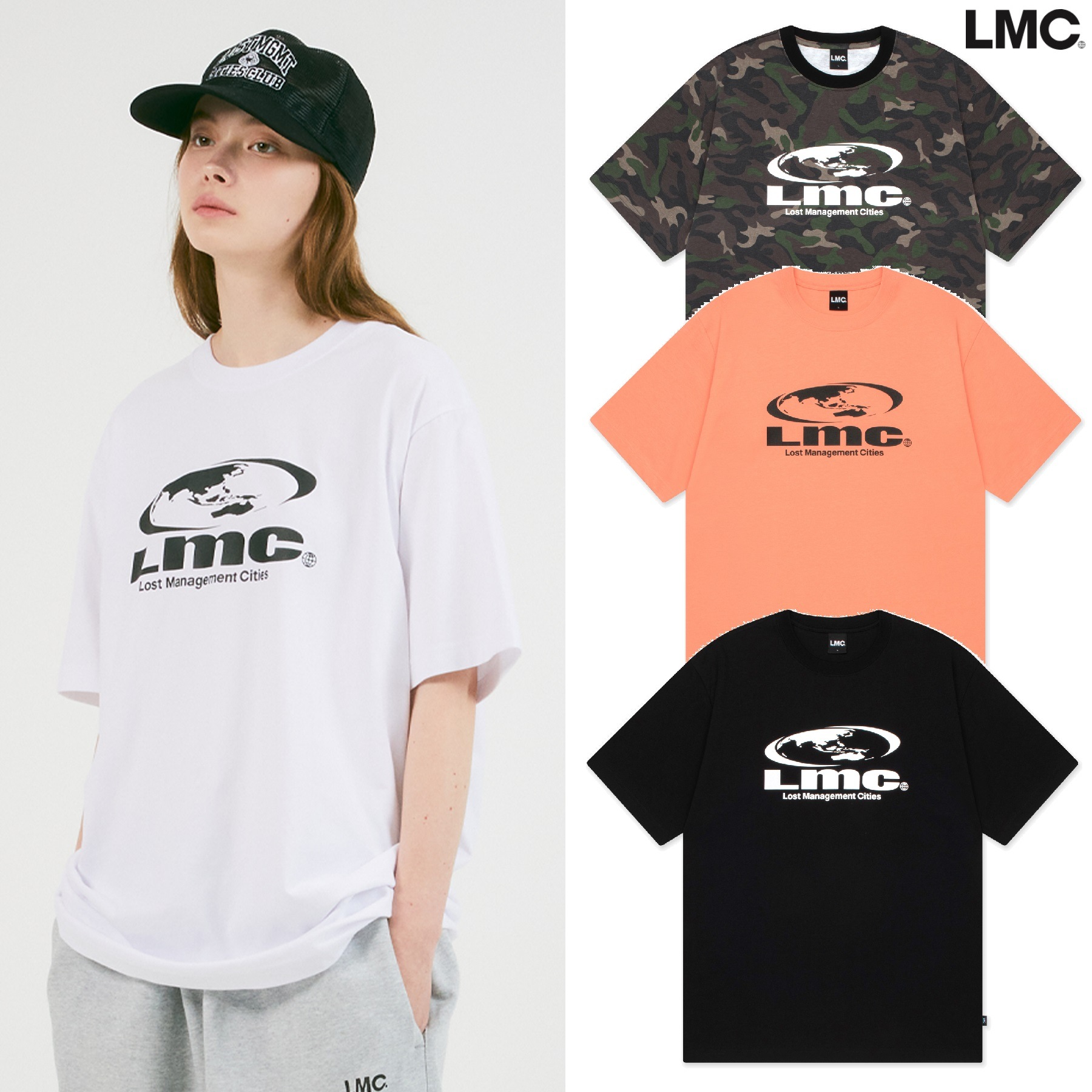 24S/S OVAL GLOBE TEE 4色 新商品 新学期 韓国人気 韓国ファッション 男女共用 カップルアイテム ストリートファッション 夏ファッション